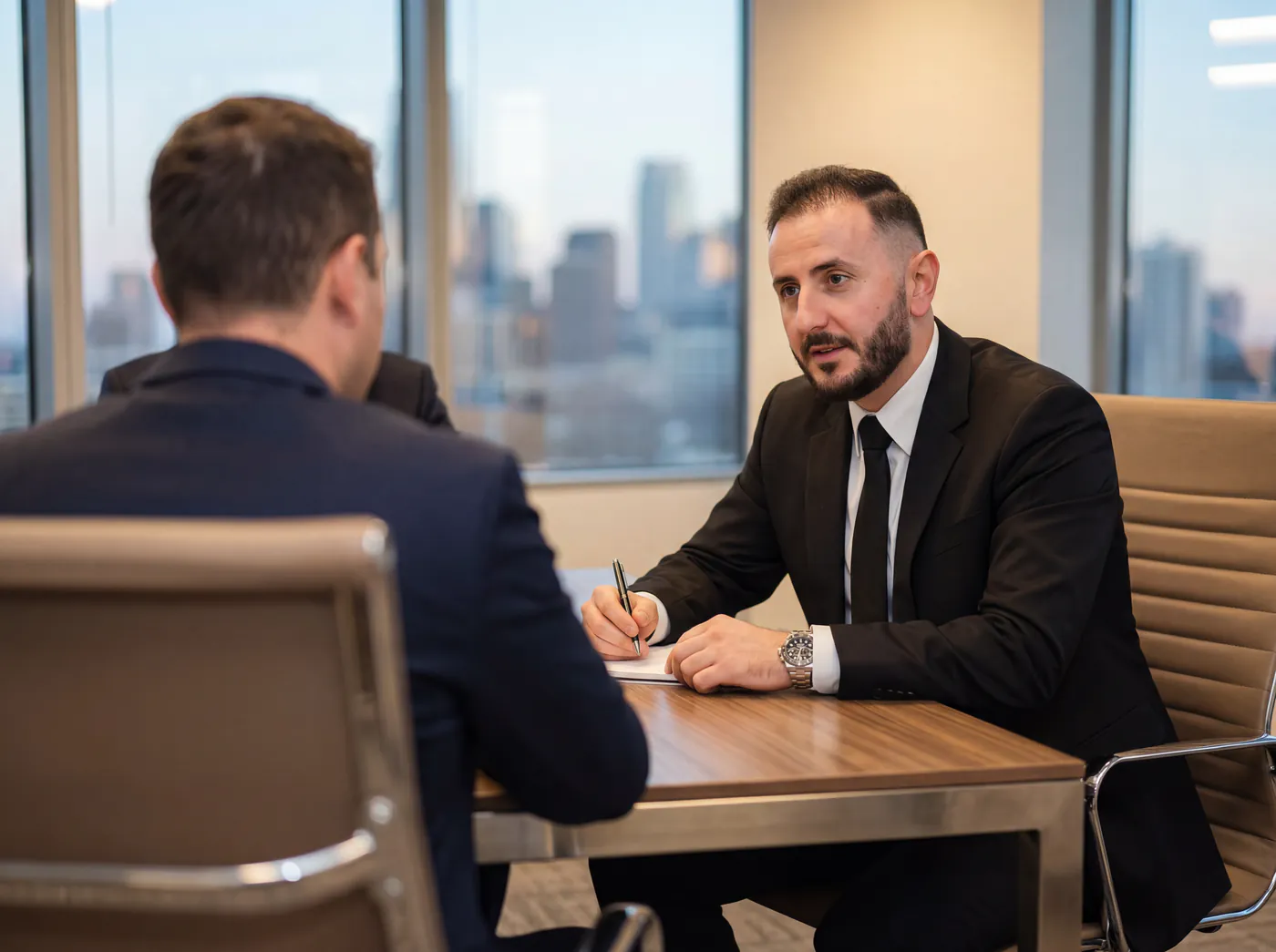 Mihran Ghazaryan in a one-on-one client consultation