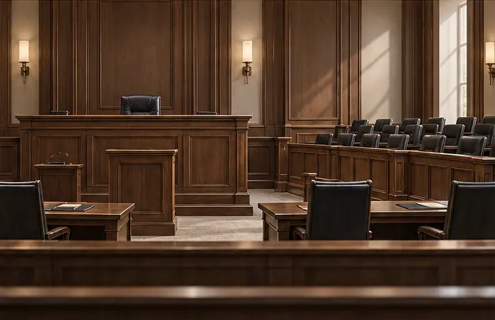 Empty courtroom